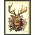Solid Storage Supplies Mr. Deer - Dimensional Art Collage Hand Signed by Alex Zeng Framed Graphic Wall Art SO996046